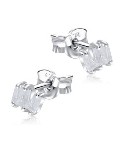 Charming Designed With CZ Stone Silver Ear Stud STS-5507